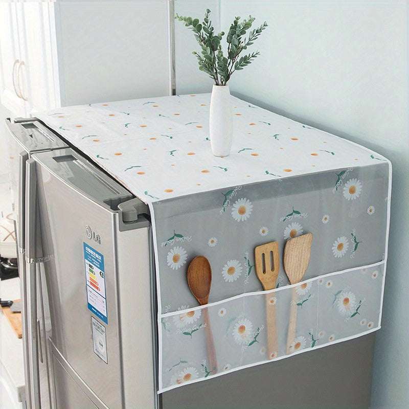 1/4pcs Multifunctional Refrigerator Dust Cover with Pockets, Outdoor Camping