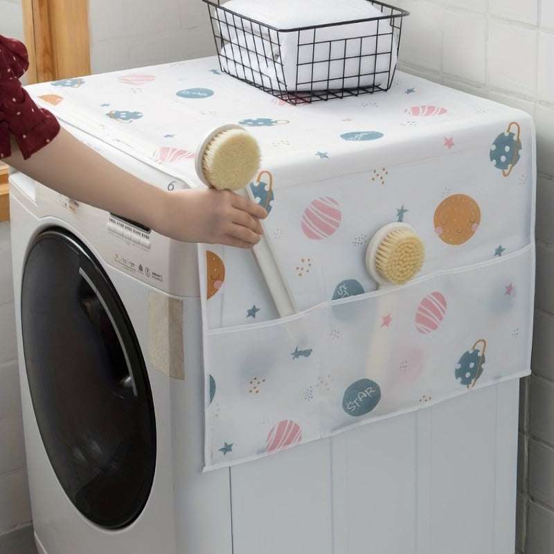 1/4pcs Multifunctional Refrigerator Dust Cover with Pockets, Outdoor Camping - IDEALSTORES