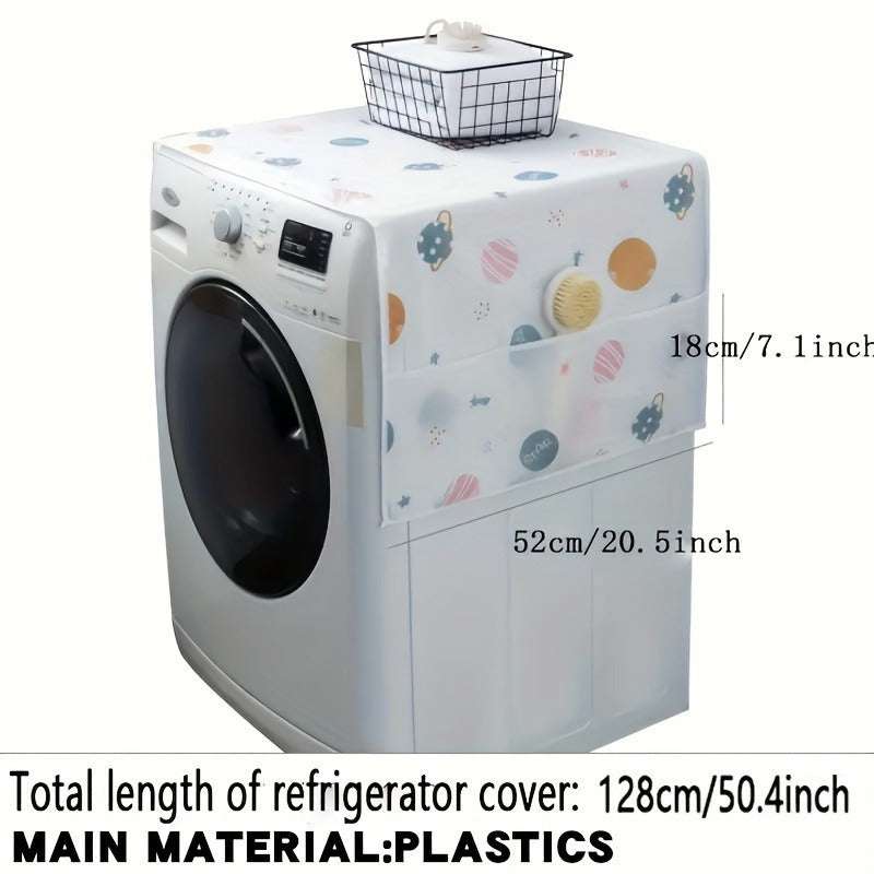 1/4pcs Multifunctional Refrigerator Dust Cover with Pockets, Outdoor Camping - IDEALSTORES
