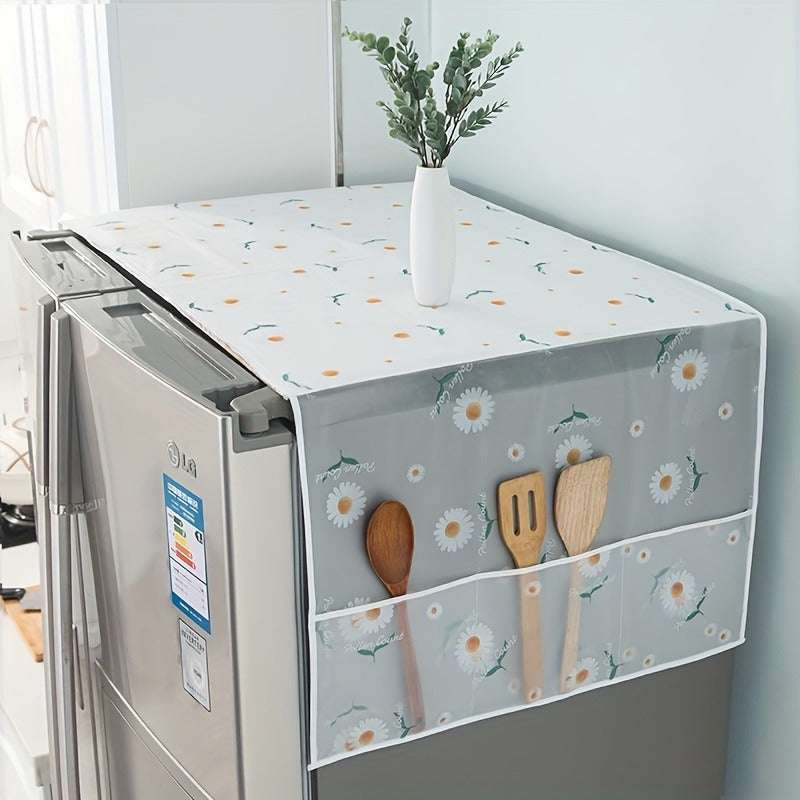 1/4pcs Multifunctional Refrigerator Dust Cover with Pockets, Outdoor Camping - IDEALSTORES
