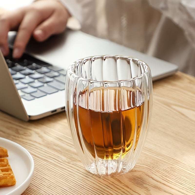 Double-Walled Espresso Coffee Cups, Heat Insulated Water Cups, Summer Winter Drinkware