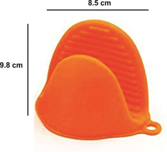 Silicone Pinch Grip Mitten Oven Mitt Gripper Grip Kitchen Pot Holder Utensil Tool, Orange - IDEALSTORES
