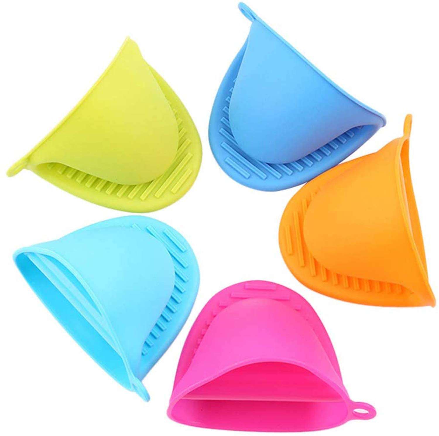 Silicone Pinch Grip Mitten Oven Mitt Gripper Grip Kitchen Pot Holder Utensil Tool, Orange - IDEALSTORES