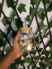 Blossom Big Timber jar with Lid straw - Ideal Store