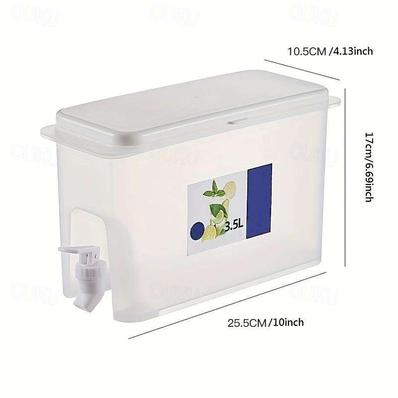 3500ml Fridge Water Dispenser with Faucet – Cold Drink Container for Home Use - Ideal Store