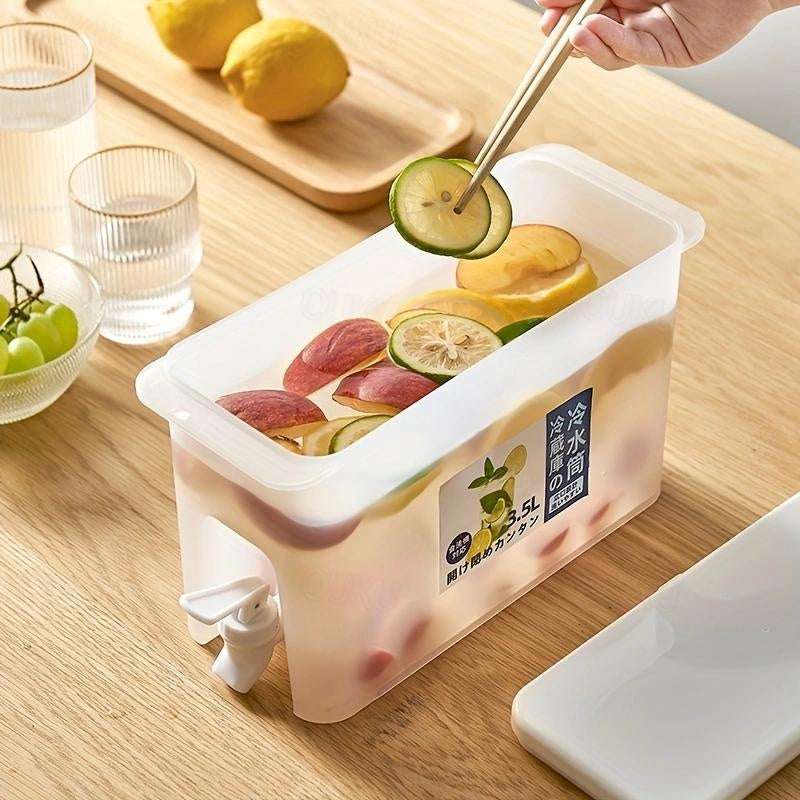 3500ml Fridge Water Dispenser with Faucet – Cold Drink Container for Home Use - Ideal Store