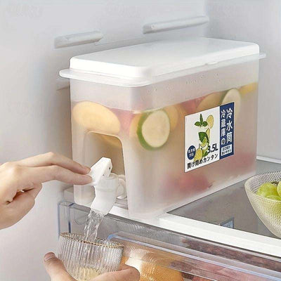 3500ml Fridge Water Dispenser with Faucet – Cold Drink Container for Home Use - Ideal Store